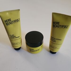 Here Beautiful! Mask/Moisterizer/Exfoliant Skincare Moisturizer Set